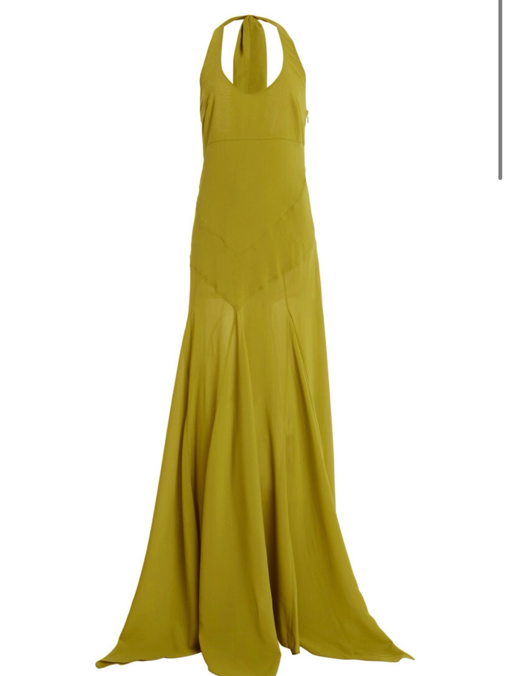 Siedres Olive Halter Maxi Dress